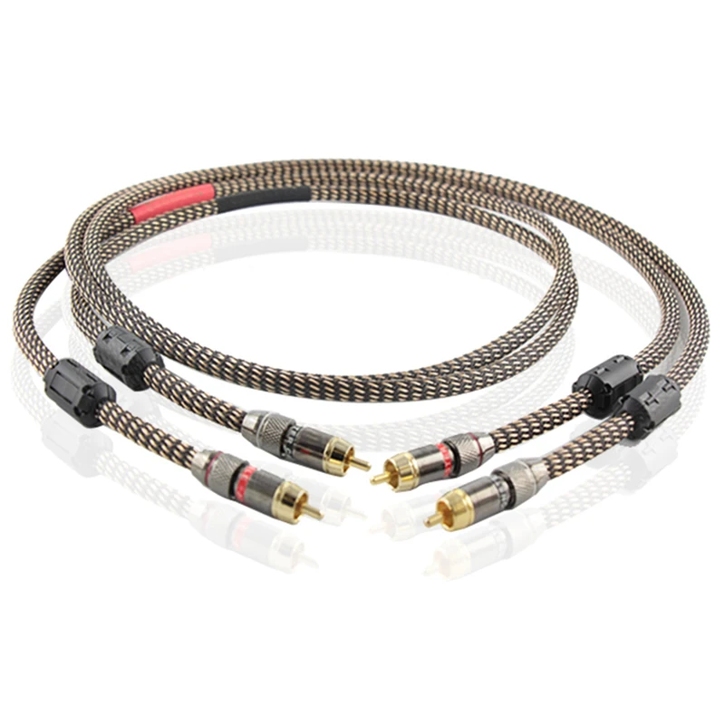 DIYLIVE Hi-Fi monster fever из чистой меди двойной RCA аудиокабель с двойным лотосом усилитель