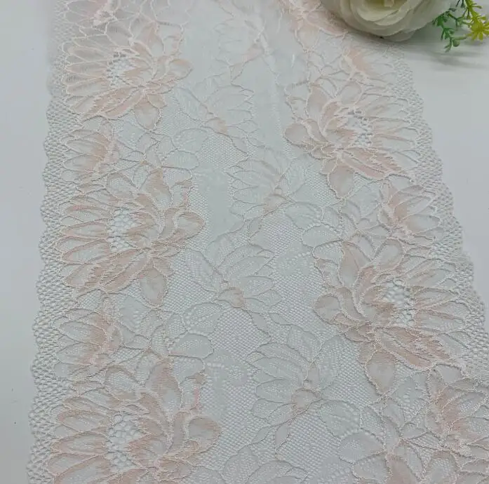 White with apricot 4 года/партия, 15-23,50 см, эластичная юбка с кружевной отделкой, нижнее белье, шитье, рукоделие, одежда, ткань, кружево, темно-красный цвет - Цвет: White with apricot