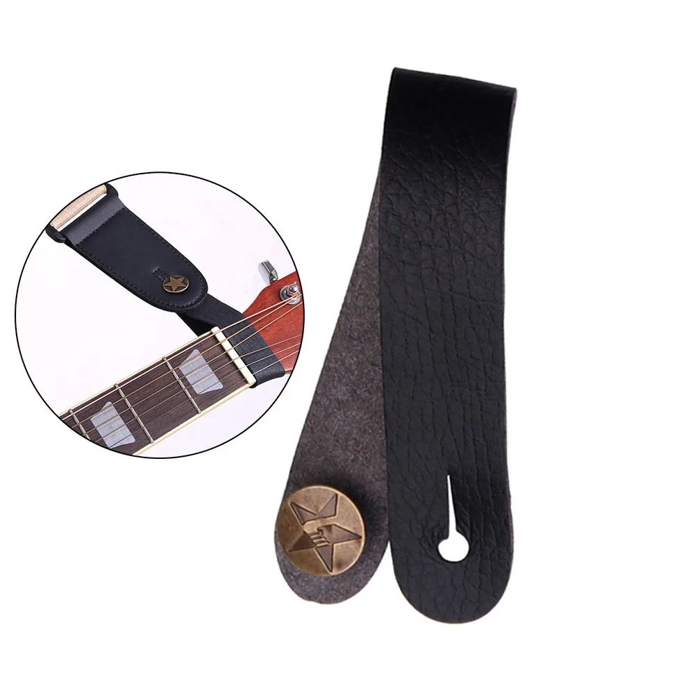 

Genuine Guitar Neck Strap Guitar Strap Leather Head Belt Holder Button Ukulele Bass Folk Acoustic Electric Guitar Accessories