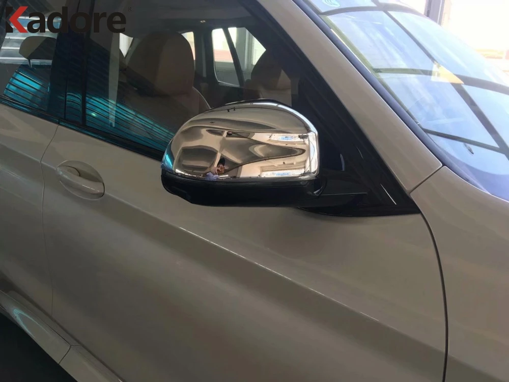 

For BMW X3 G01 2018 2019 Carbon Fiber Chrome ABS Side Door Rearview Mirror Cover Trims Car Styling Sticker Exterior Accessories