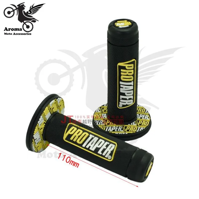 yellow Красочные прозрачные 24 мм 22 мм мотоциклетные ручки бар часть гоночные профессиональные аксессуары мото rcycle руль для protaper husqvarna yamaha KTM рукоятки мотокросса dirtbike grip pitbike ATV внедорожный мото сцепление велосипед ямы - Цвет: yellow