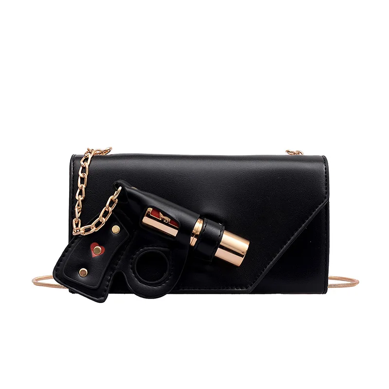 Модные дизайнерские сумки мессенджеры с 3D пистолетом для женщин 2019 женские