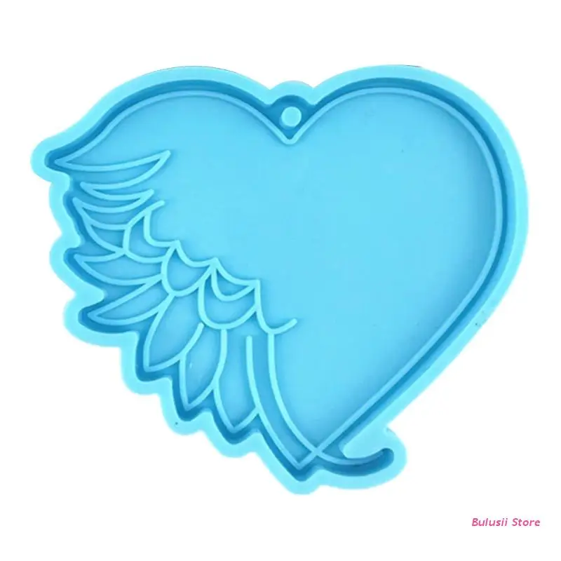 

Love Feather Keychain Epoxy Resin Mold Pendant Casting Silicone Mould DIY Crafts Ornaments Jewelry Home Decorations Tool