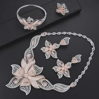 larrauri charms belt flowers women wedding jewelry sets luxury cubic zirconia choker necklace earring dubai jewellery addict