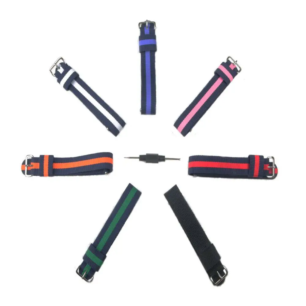 Военная униформа Стиль нейлон розовый наручные часы ремешок для Timex Weekender DW/18/20