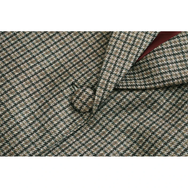 za 2019 coats and jackets women formal plaid blazer notched collar female office wear casual feminino coat top | Женская одежда