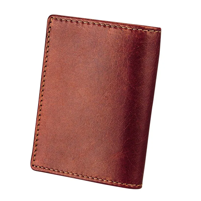 18PCS / LOT RFID Wallet Antitheft Scanning Leather Wallet Hasp Leisure Slim Leather Mini Wallet Case Credit Card Purse