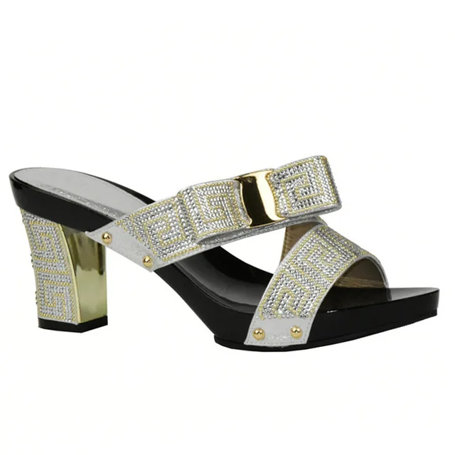 Sliver shoes only Женские комплекты из итальянских туфель и сумочки в африканском стиле Женский комплект из обуви и сумки фиолетового цвета, итальянский комплект из обуви и сумки, украшенный камнями - Цвет: Sliver shoes only