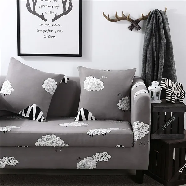Color 19 Christmas Style Couch Cover Cotton Elastic Sofa Cover for Living Room Slipcovers Sofa Towel Single/Two/Three/Four-seater - Цвет: Color 19