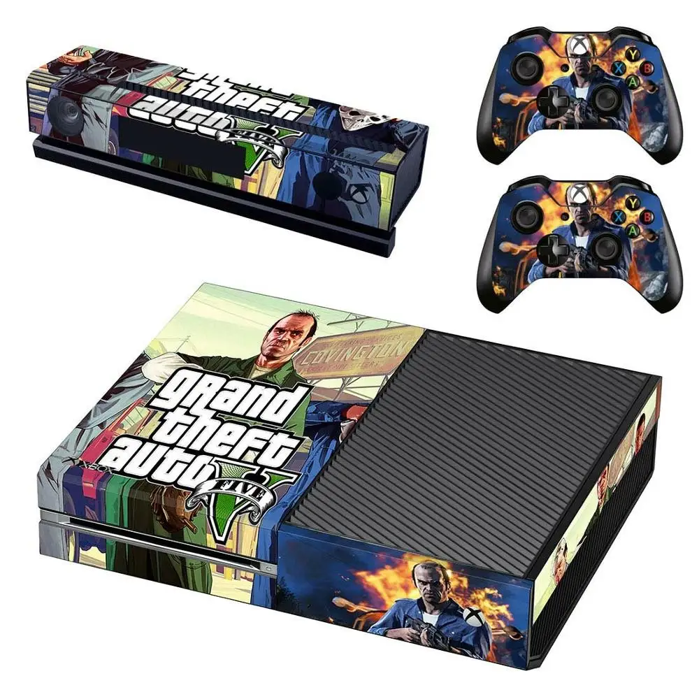 Наклейка для xbox one s GTA 5 виниловые наклейки кожи Pegatinas Adesivos консоль Kinect два