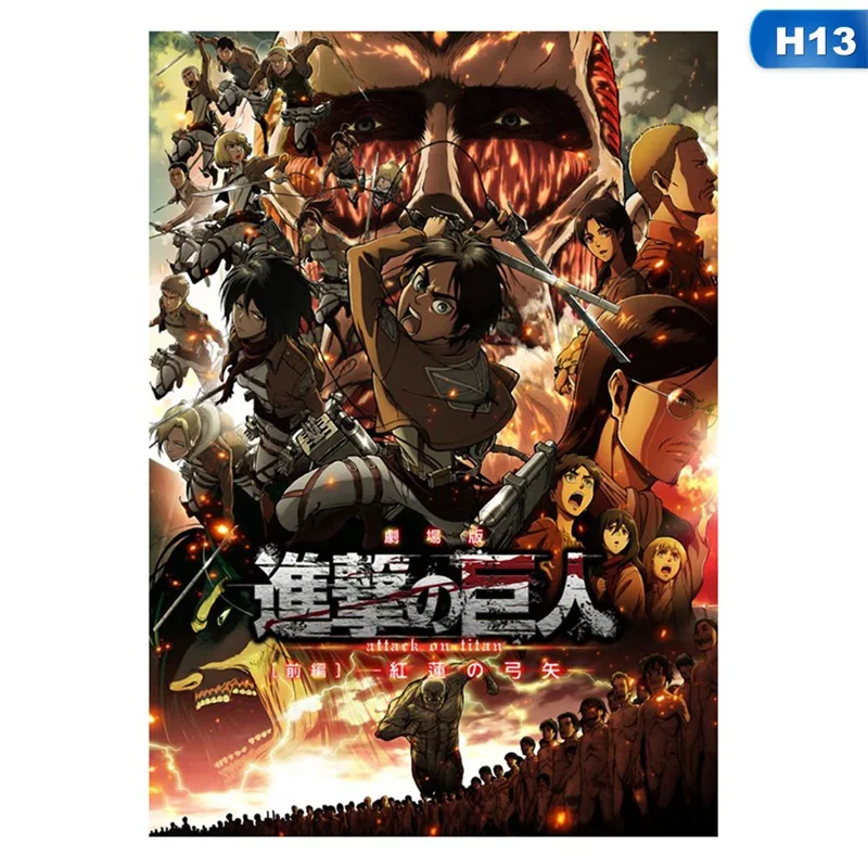 Короткая футболка с героями из японского аниме атака на постер Titan живопись