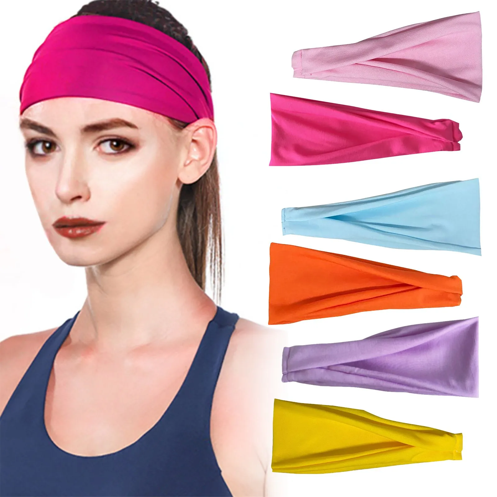 

Sports Headband Unisex Elastic Breathable Quick-drying Yoga Headband Suitable For Fitness Running Yoga Headband