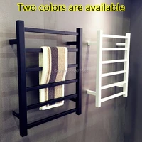 hide wall instalclassic black and white electric towel rack 304 stainless steel shower room bathroom electric heating towel rack