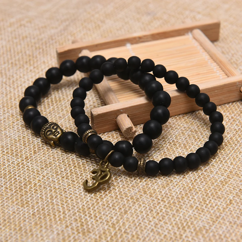 Цветной Энергетический Браслет для йоги матовые целебные Хрустальные Бусины