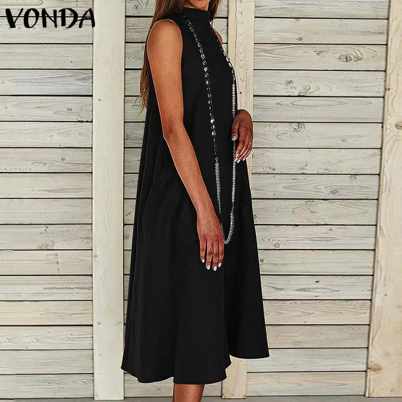Платье VONDA женское длинное с круглым вырезом пикантный Повседневный