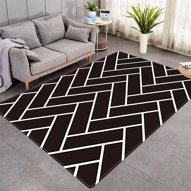 

Geometric Printed Carpet in the living room Anti-Slip Washable Large Rugs Bedroom Bedside Sofa Floor Mat Decor Soft Area Carpets