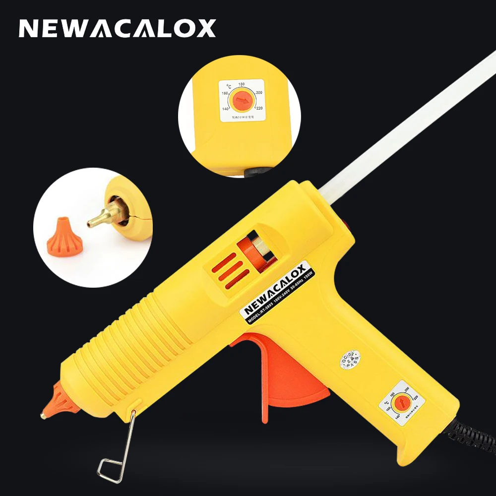 Newacalox промышленные 150 Вт ЕС вилку термоклей Пистолеты для склеивания с 1 шт. 11 мм