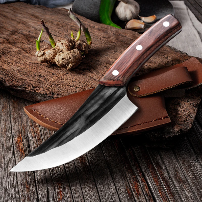

Forged Butcher Boning Knife Handmade Carbon Steel Boning Knife Camping Outdoor Kitchen Meat Cleaver Knife Cutter Knife Cover