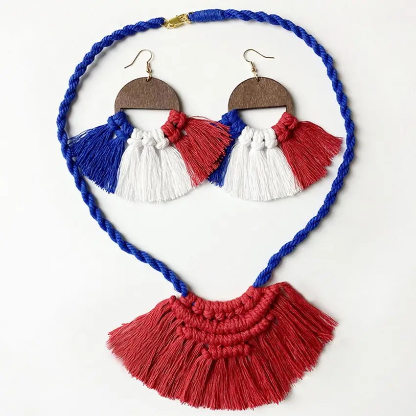 Женское Ожерелье с бахромой в стиле Дня независимости | Украшения и аксессуары