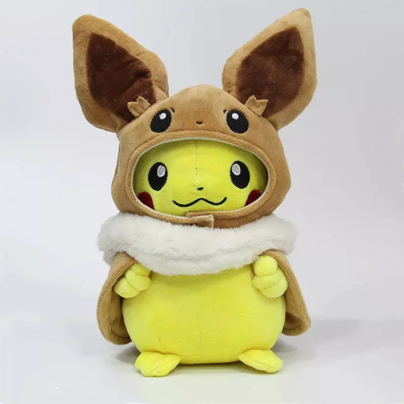 TAKARA TOMY Pokemon плюшевая игрушка Пикачу Косплей Eevee кукла y 300 мм тыкать Монстр Аниме