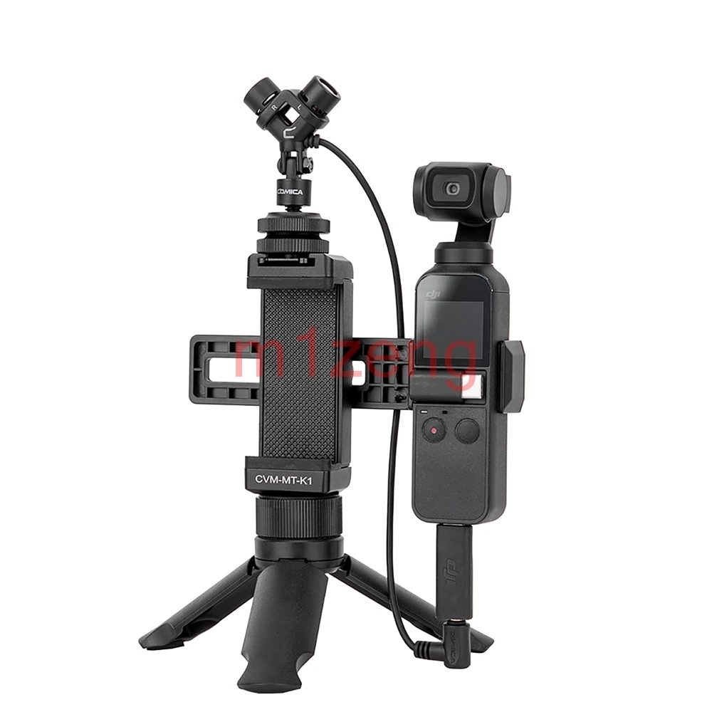 

3.5mm Stereo Video Microphone Mic tripod clamp phone holder Flexible kit for Smartphone DJI OSMO pocket camera