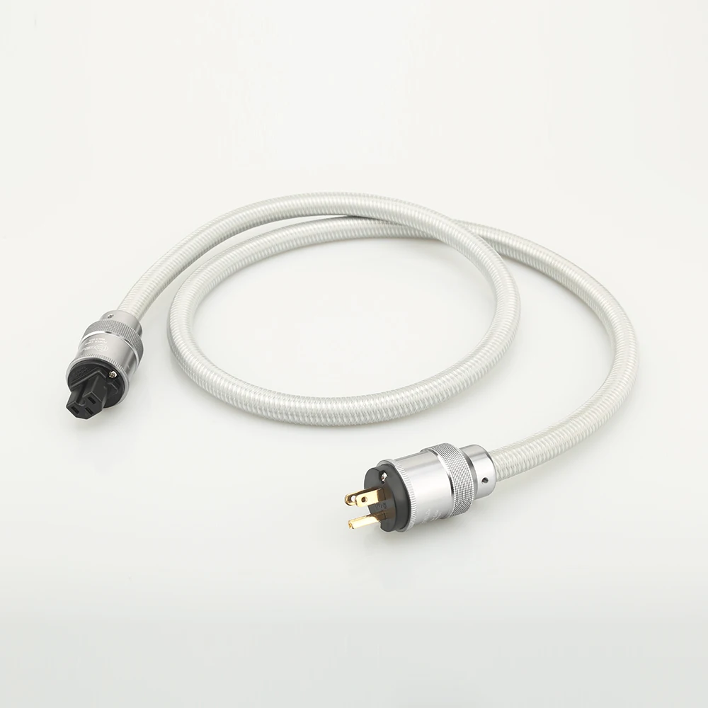 

High Quality Pure Copper CRYO-156 Power Plug HIFI EU Schuko AC power cable 2.0 M US Power Extension Cable