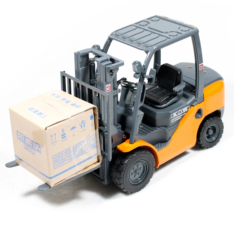 

Alloy Diecast 1:20 Forklift Diecast Model Two-Position Mast Raises and Lowers Simulated Light Forklift Model Toy Children Gifts