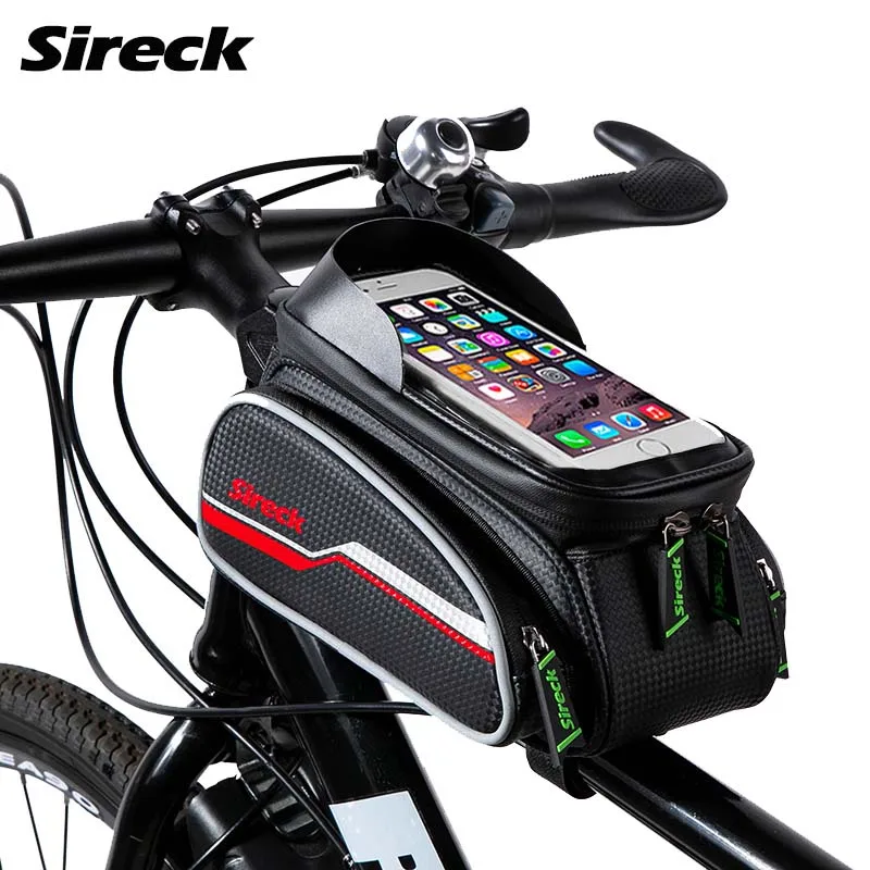 S026-1RD Sireck 6,0 дюймов водонепроницаемый дорожный Mtb велосипедный держатель для телефона, крепление на руль велосипеда, умный держатель для мобильного телефона, велосипедная gps подставка, поддержка - Цвет: S026-1RD