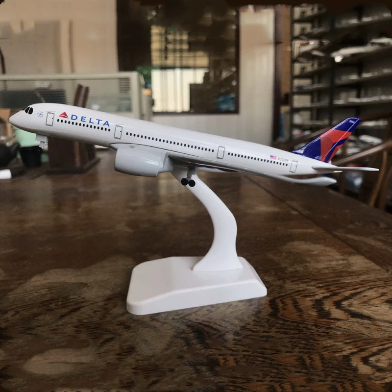 20 см Airbus A350 Air American DELTA Airways сплав металла литье под давлением модель самолета