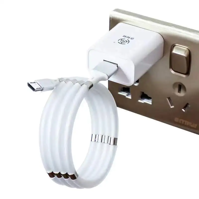 

Newest Easy Storage 3A Magnetic Suction Line For Fast Charging USB C Cable For Samsung S9 S10 Xiaomi mi9 mi8 Huawei Type-c
