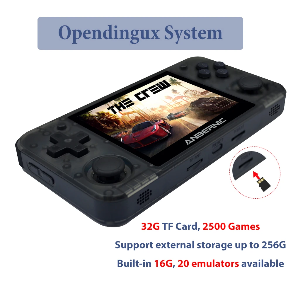 New RG350P ANBERNIC Game Console PC Shell 2500 Retro Games PS1 Mini Pocket Handheld Game Player HDMI-compatible Boy Gift