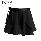 Детская балетная юбка для девочек, балетное платье для балерины, базовая Классическая шифоновая Мини-юбка с завязками на талии, Детский костюм