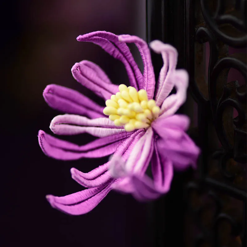 Лавандовая фиолетовая заколка для волос ручной работы набор поделок