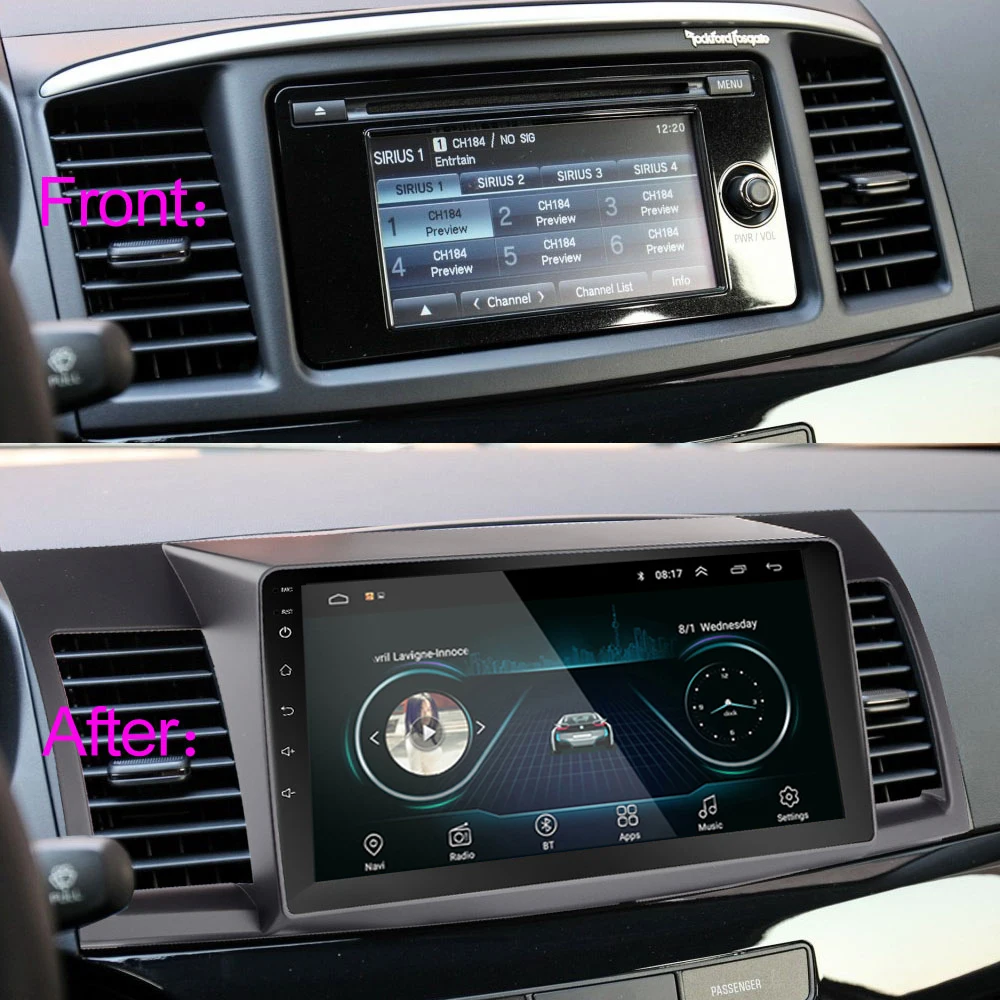 for mitsubishi lancer wing god 10 cy 2008 2015 car radio multimedia video player navigation mp5 android 9 1 accessories car free global shipping