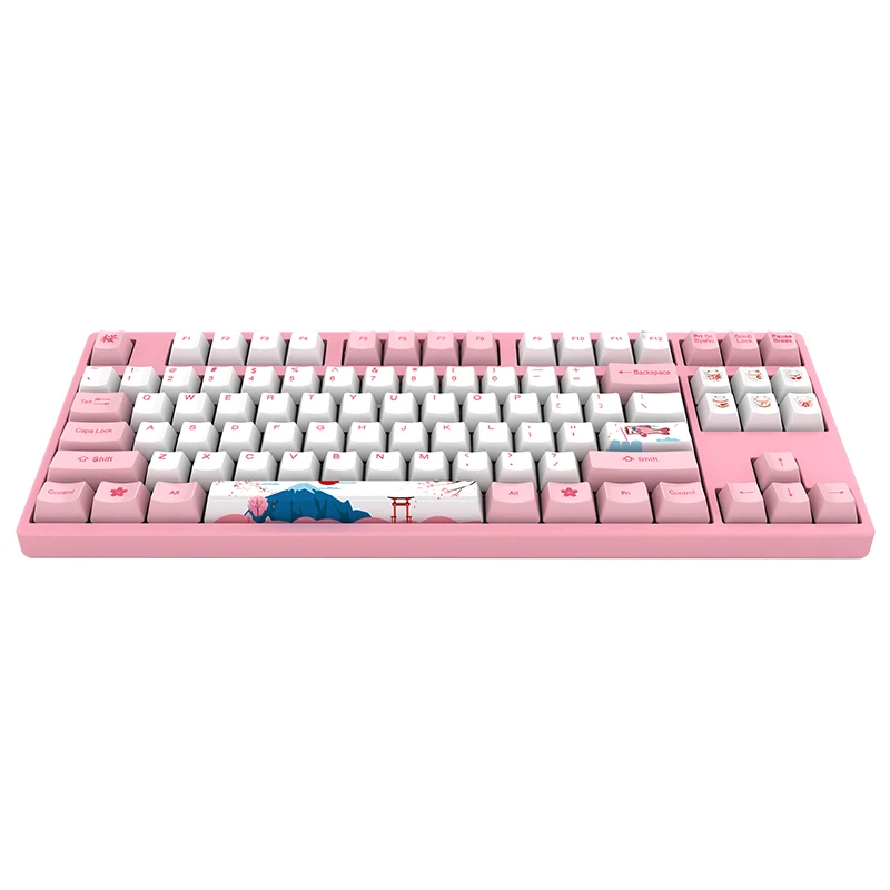 

Original AKKO 3087/3098/3108 Tokyo Sakura Wired Mechanical Gaming Keyboard 87/98/108 Keys PBT Computer Gamer Type-C Switch