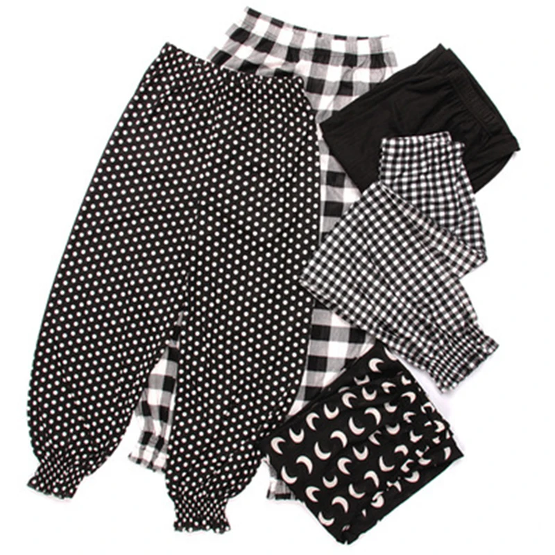 Брюки женские тонкие шифоновые до щиколотки с эластичным поясом 6 цветов |