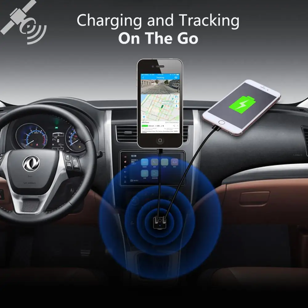 Автомобильное зарядное устройство GPS локатор запись голоса USB трекер JIMI HVT001 два