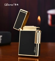 new bussiness gas lighter compact jet butane metal ping bright sound cigar cigarette lighter inflated chirstmas men lighter gift