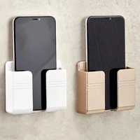 mobile phone remote control hanging storage box plastic multi function bracket wall mounted storage rack wall charger hook