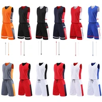 men reversible basketball jerseys double side wear 2020 women college basketball uniforms kits throwback basketball shirts sets
