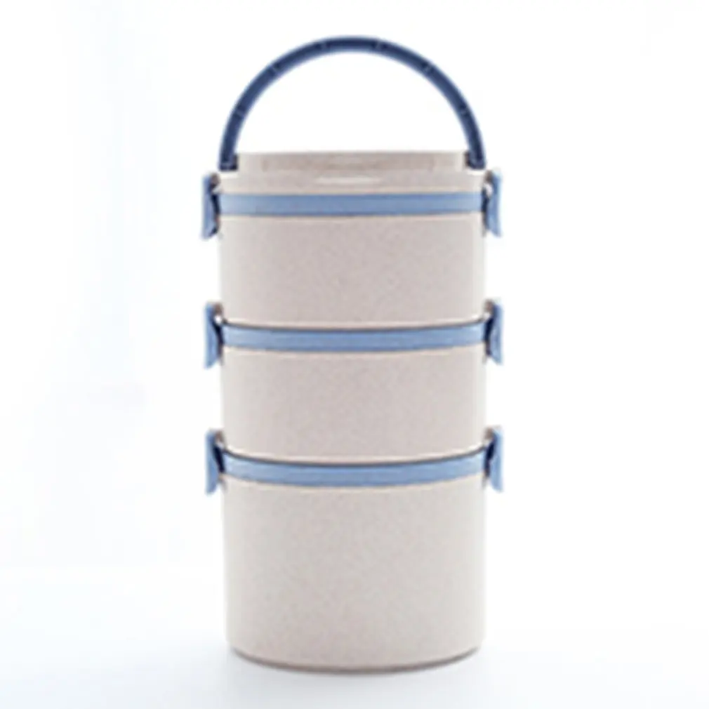 Пшеничная соломенная коробка для обеда герметичная детский портативный