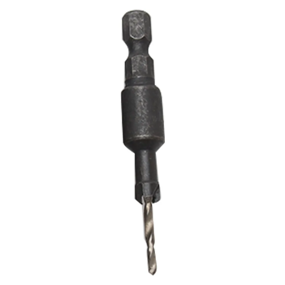 

4pcs Portable Steel Countersink Drill Bit Reamer Parts Woodworking Chamfer Rotary Tools 1 Wrench Hex Shank