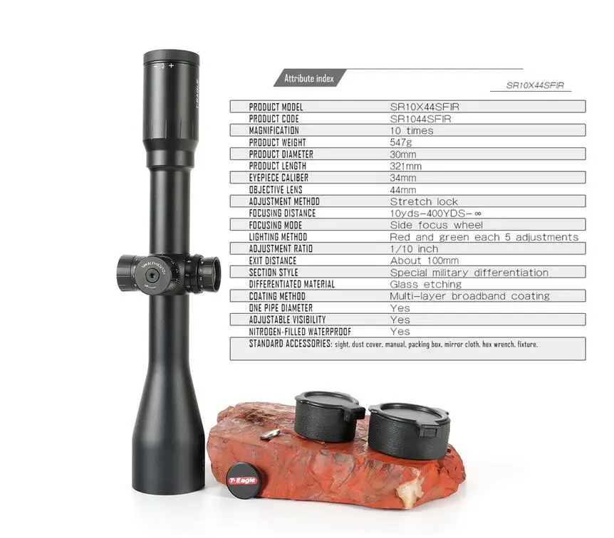 Известный популярный бренд T Eagle SR10X44SFIR Тактический RiflesScope охотничья оптика