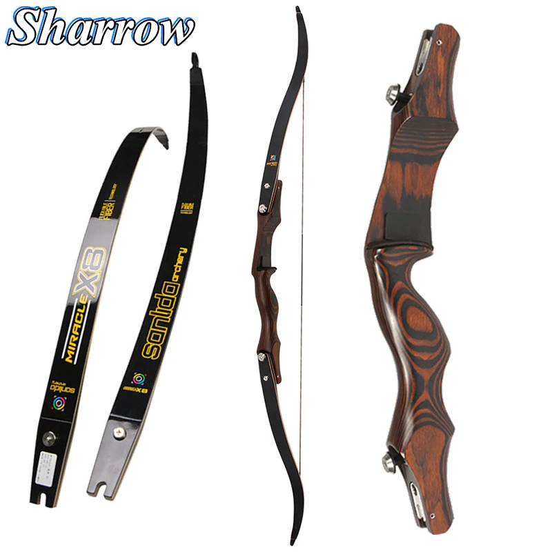 

68" Recurve Bow Takedown 20lbs Longbow Hunting Bow ILF Takedown European Imports of Timber Riser Slingshot User Archery Shooting