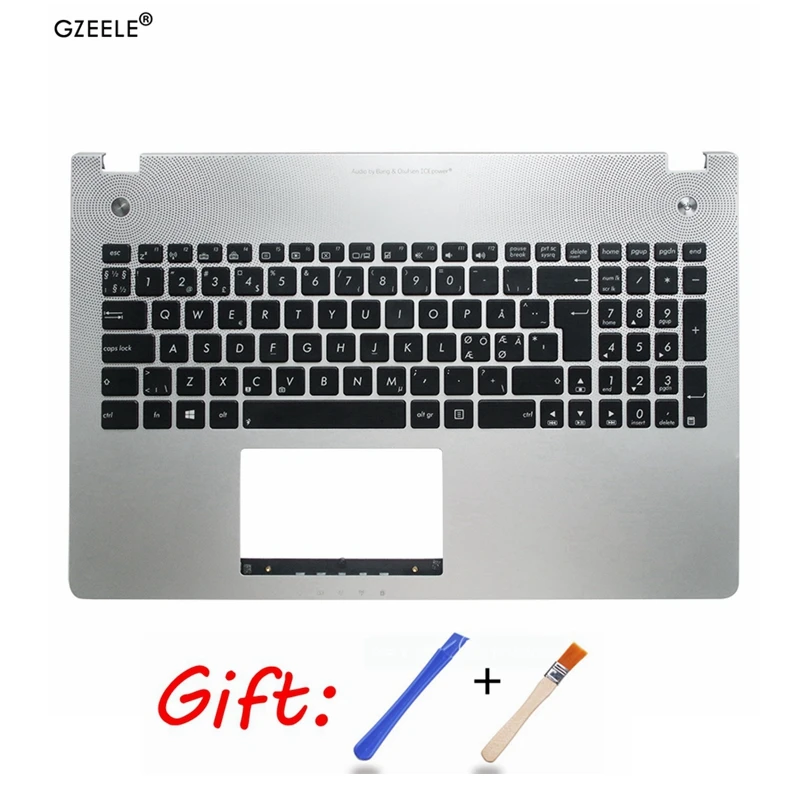 Клавиатура ноутбука Безель для ASUS X501U N56 N56V N56VM N56VZ N56SL серебристый верхний чехол с