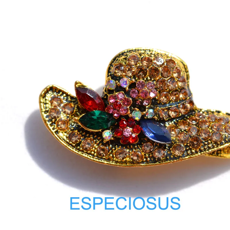 Классические украшения Стразы официальная шляпа Шпилька в виде жирафа с