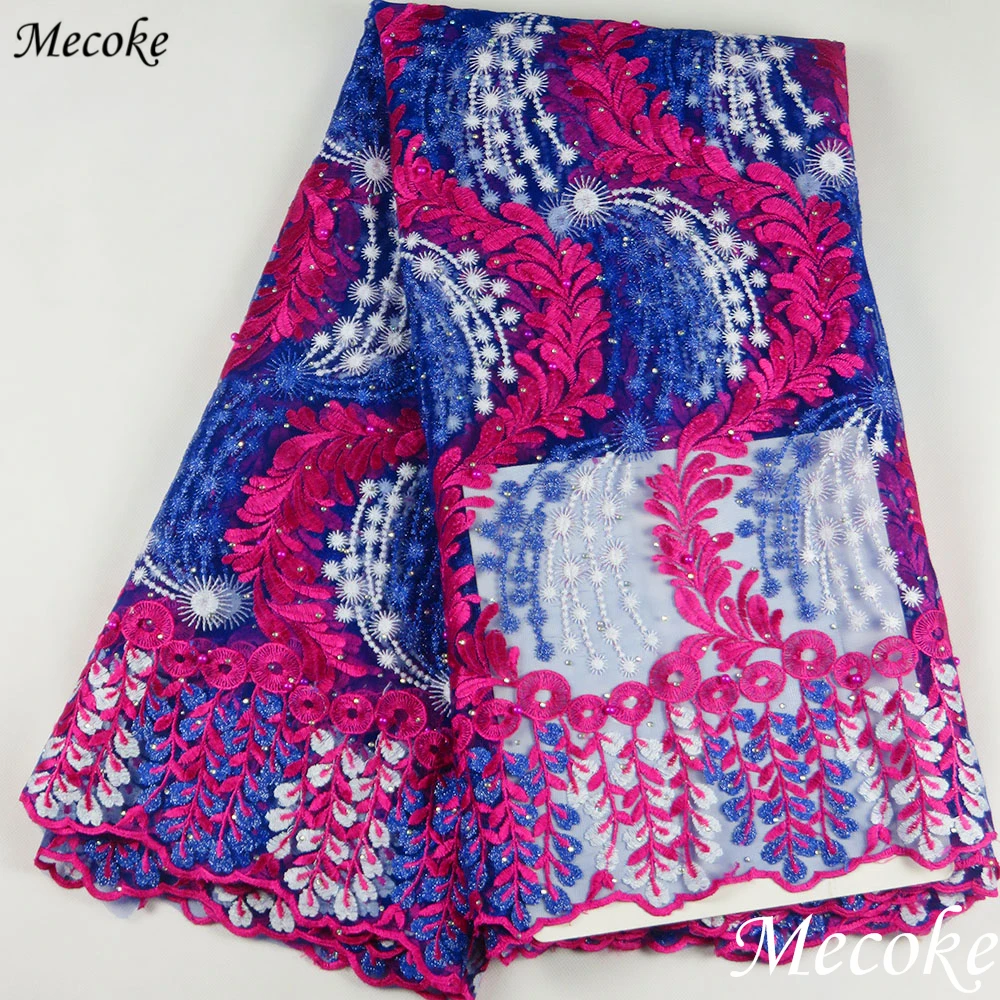 Высококачественная нигерийская тканая швейцарская вуаль Сетчатое кружево или