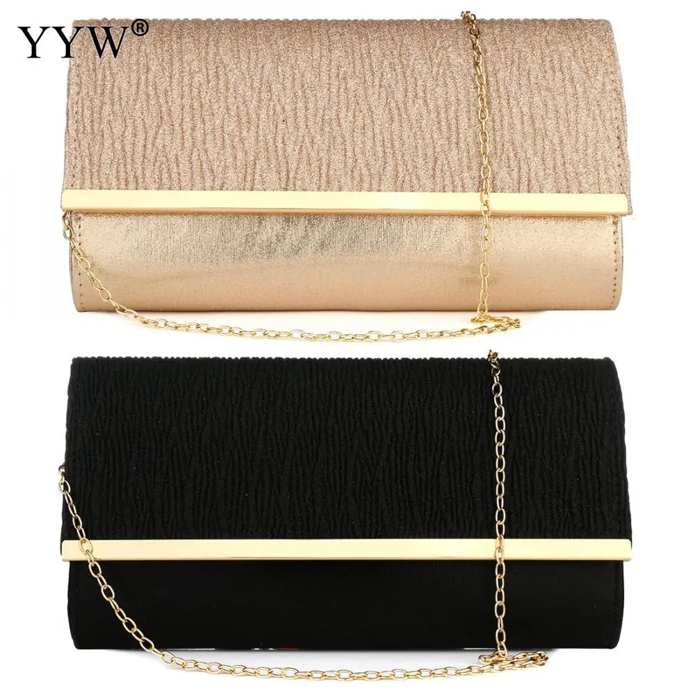 Женский Блестящий Свадебный клатч розового золота кошелек вечерняя женская