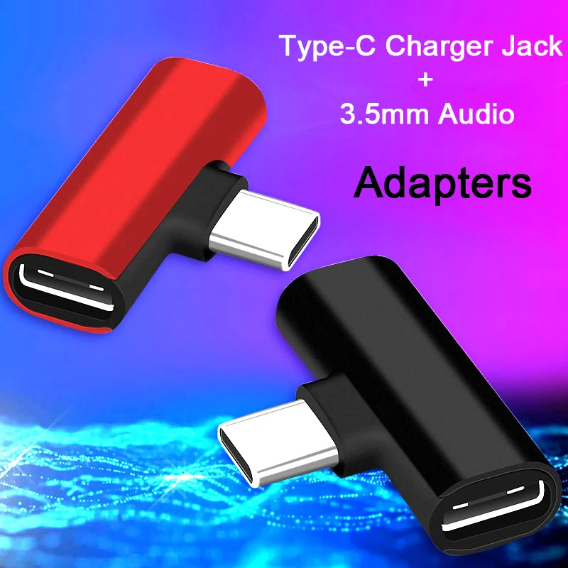 Зарядный преобразователь 2 в 1 type C до 3 5 мм разъем для наушников usb аудио адаптер