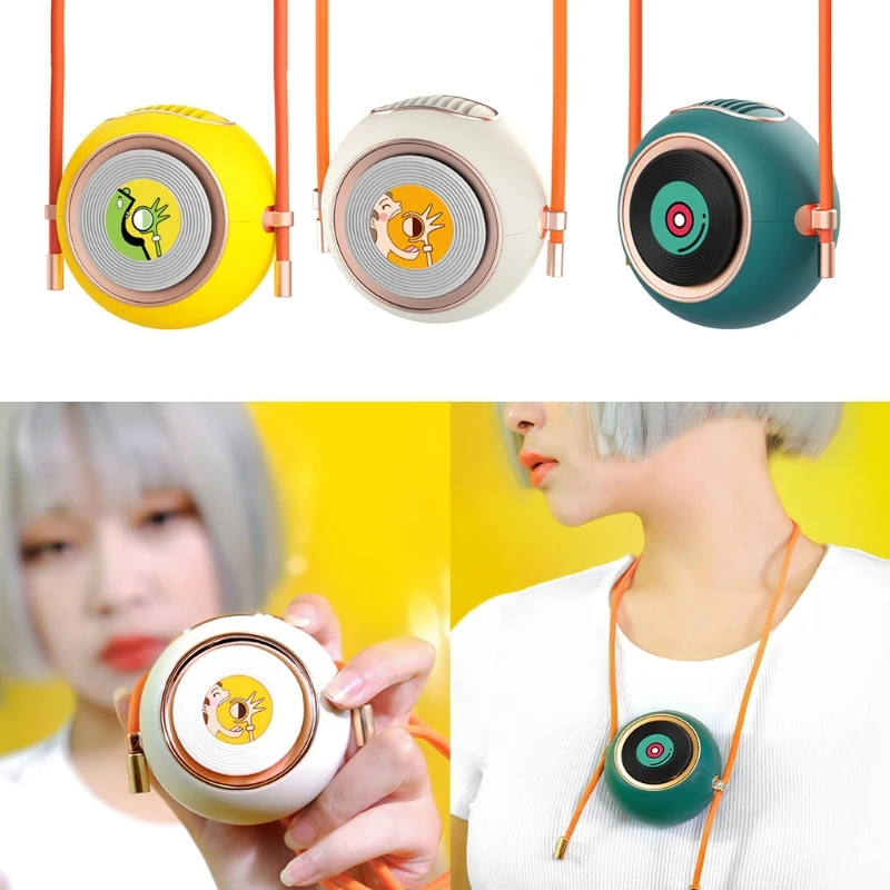

USB Mini Bladeless Fan Handsfree Neck Fan Portable 2 grade wind Hanging Neck Fan Multi-Functional for Travel, Sports, Office